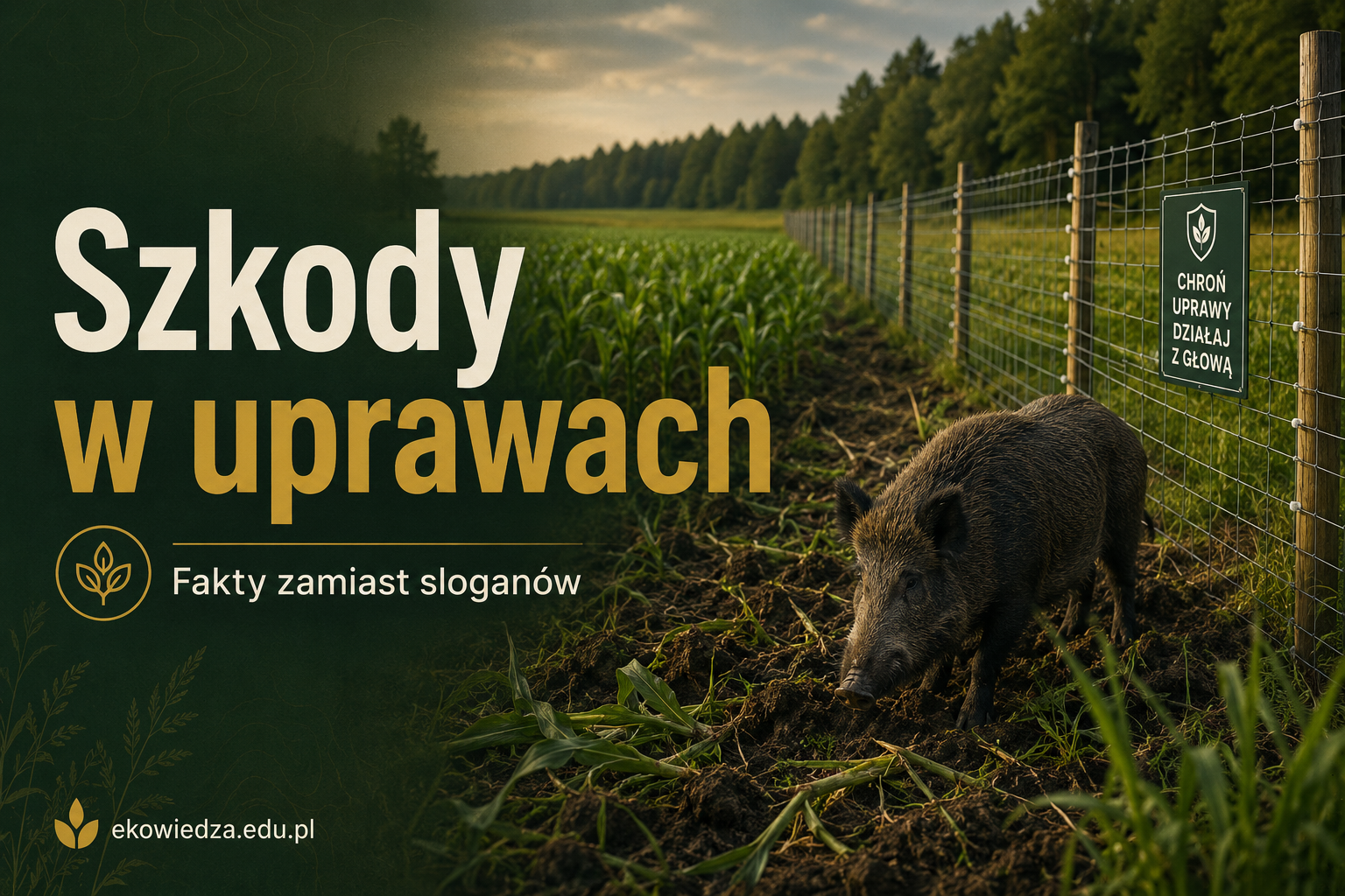 Szkody w uprawach są realne. Łowieckie slogany ich nie rozwiążą