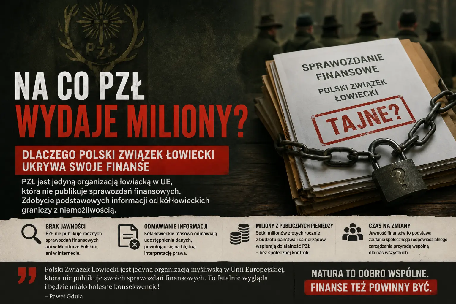 Tajne finanse Polskiego Związku Łowieckiego